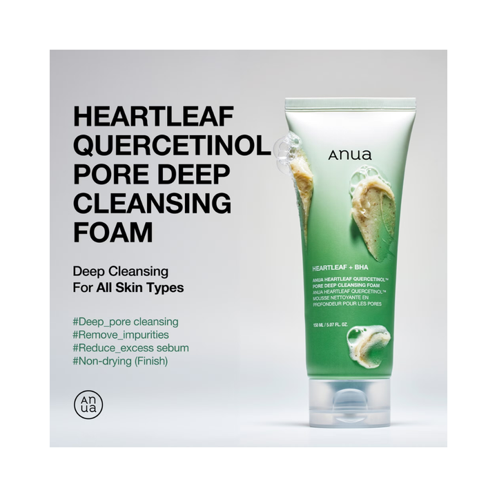 Anua Heartleaf Quercetinol™ Pore Deep Cleansing Foam, 150 ml