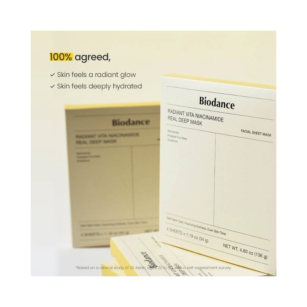 Biodance Radiant Vita Niacinamide Real Deep Mask (4 pcs)