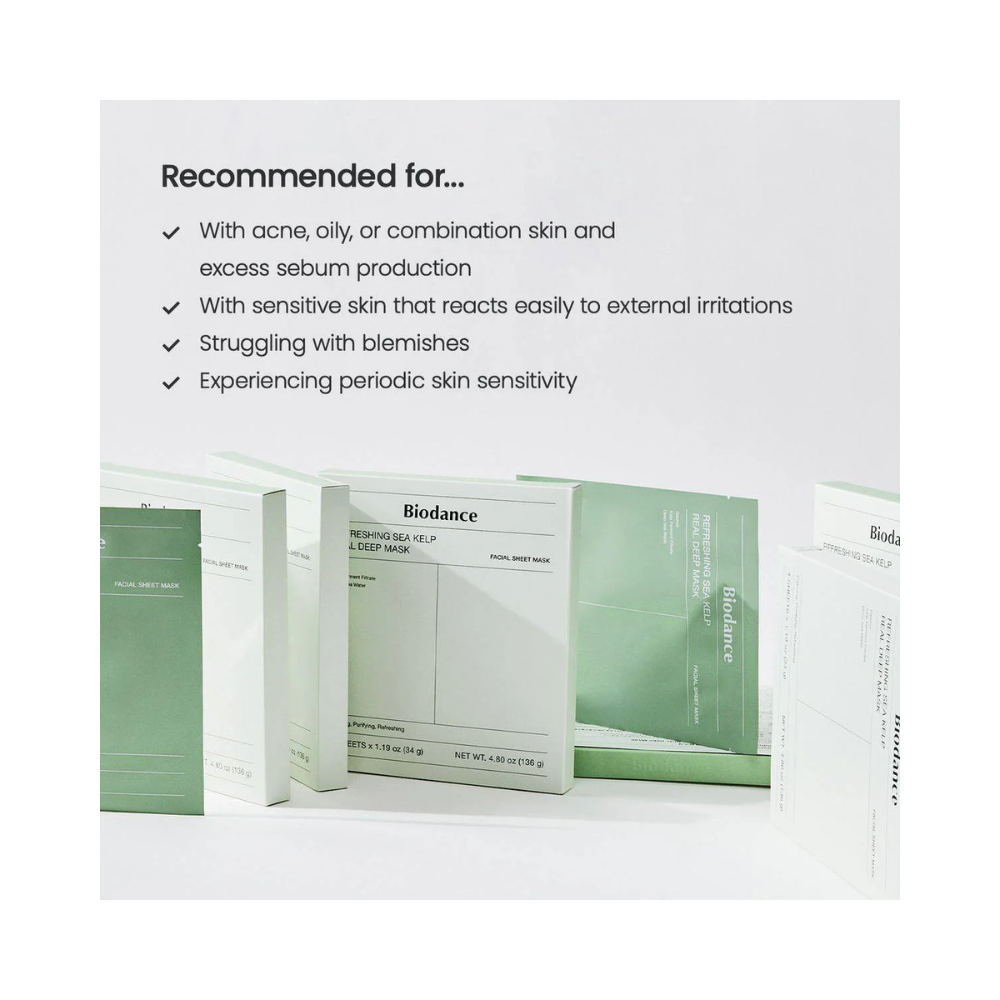 Biodance Refreshing Sea Kelp Real Deep Mask (4 pcs)
