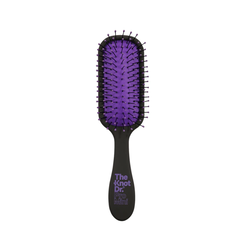 The Knot Dr. Purple Pro Mini Hairbrush with Headcase