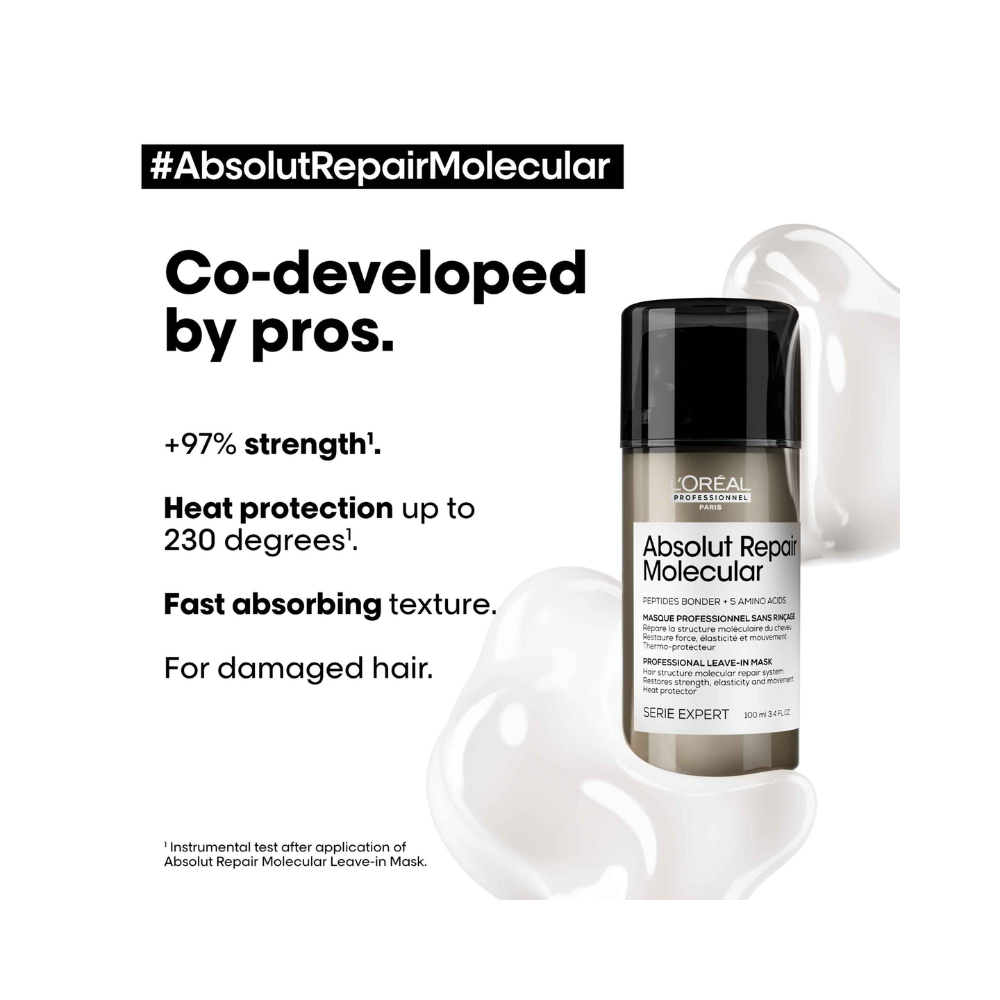 L'Oréal Absolut Repair Molecular Professional Leave-in Mask Deep Molecular Reparing Damaged Hair, 100ml