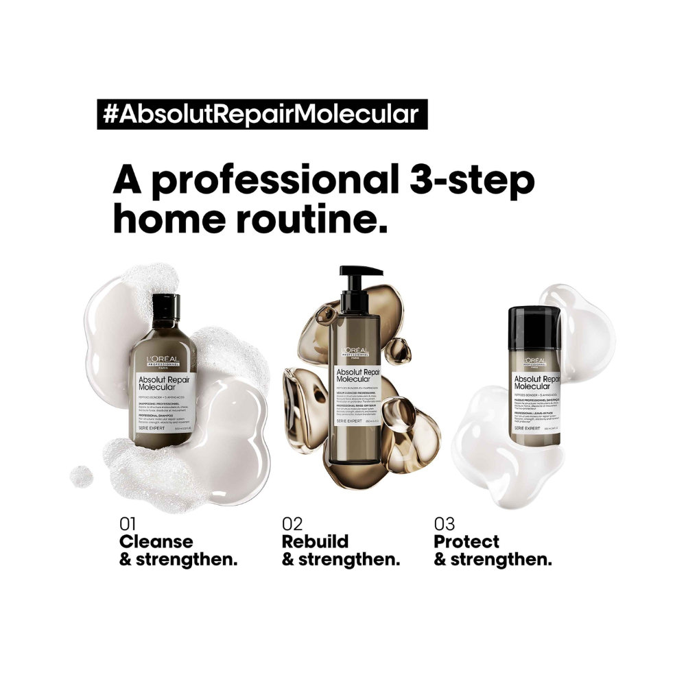 L'Oréal Absolut Repair Molecular Professional Shampoo Sulfate-Free Reparing Damaged Hair, 300ml