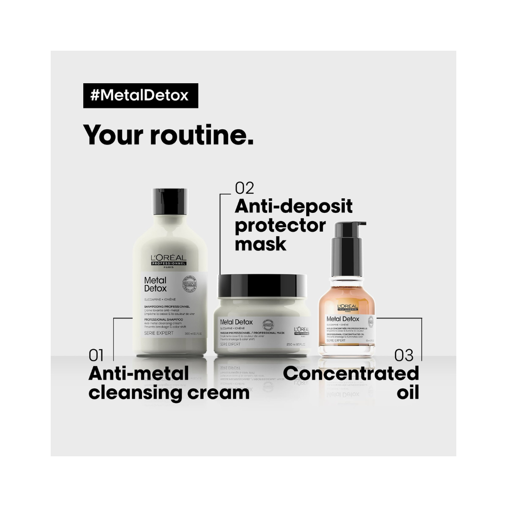 L'Oréal Metal Detox Professional Shampoo Anti-Metal Cleansing Cream, 300ml