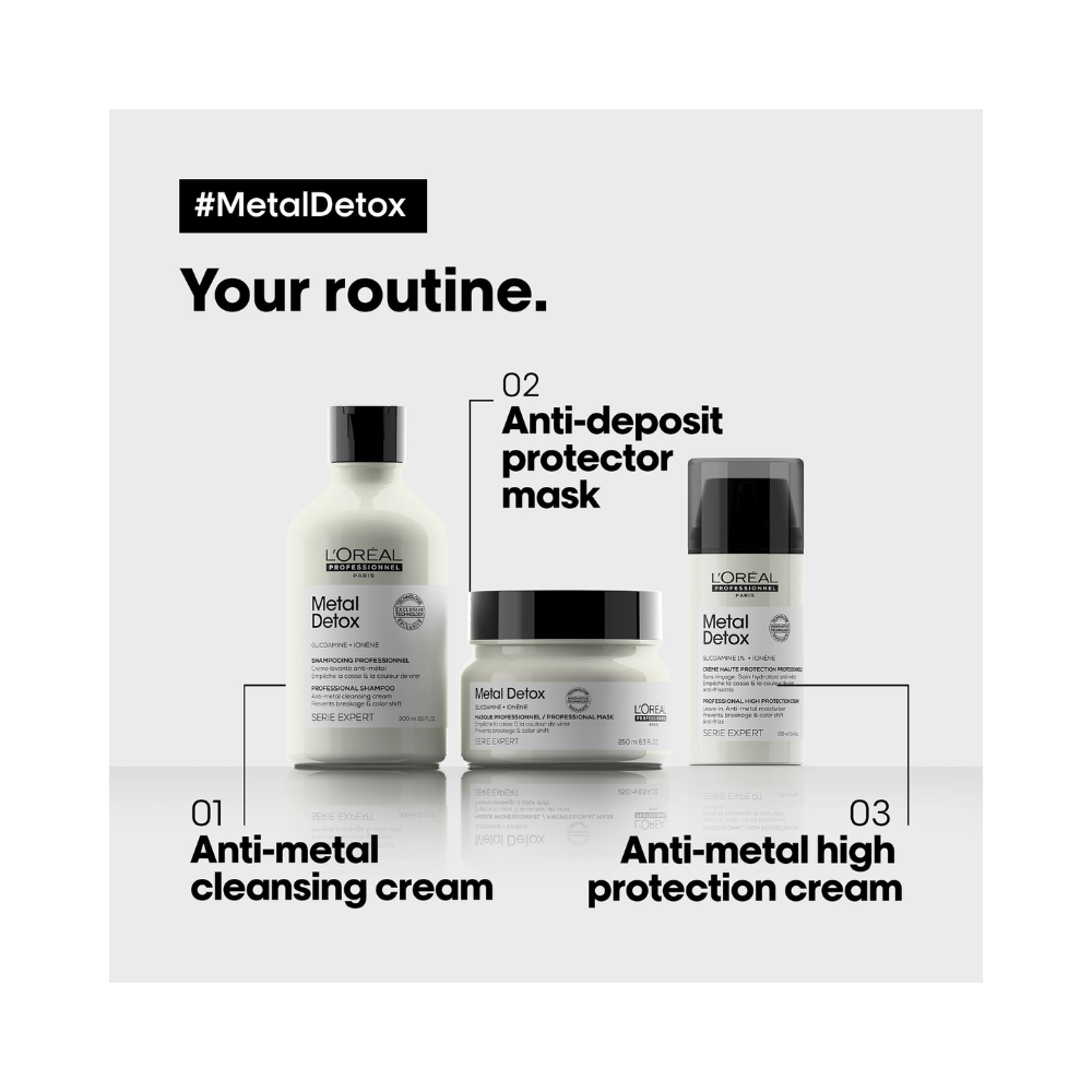 L'Oréal Metal Detox Professional Mask Prevents Breakage & Color Shift, 300ml