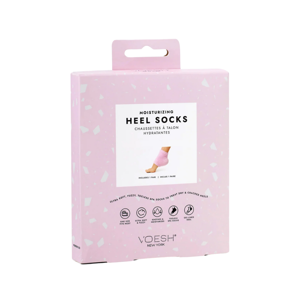 Voesh Moisturizing Heel Socks Pink
